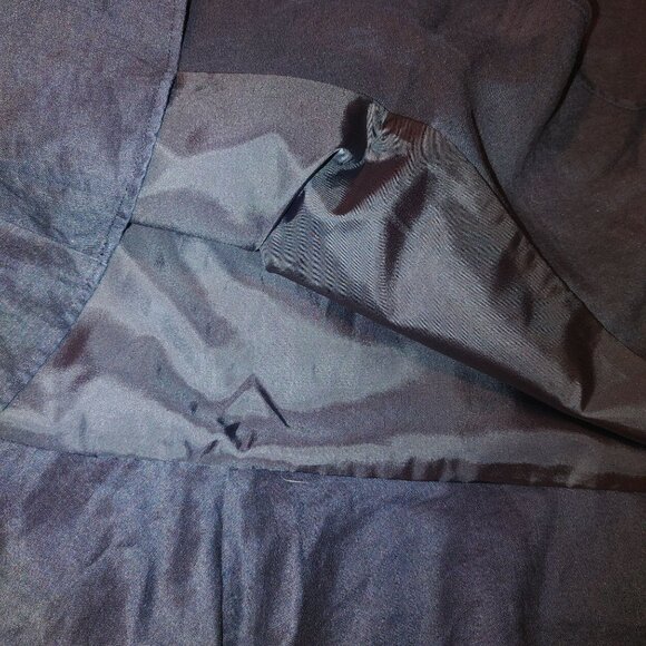 H&M Women's Ruffle Hem Pencil Skirt Size 10 Navy Blue - Picture 6 of 8